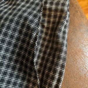 Wild Fable Pull On Wide Leg Pants, with folded hem, Black & White Windowpane